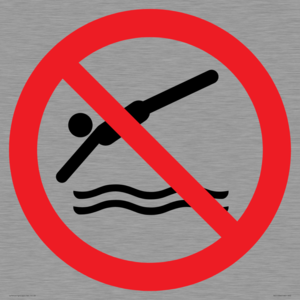 Prohibition: No diving